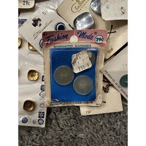 Vintage Lot Of Buttons You On Card New On Card